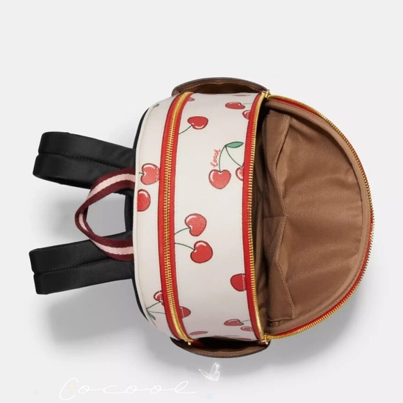 Brand New Limited Coach Court Backpack With Cherry Print - Picture 3 of 11